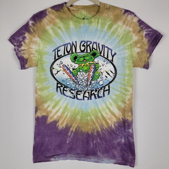 Teton Gravity Research Tops - NWT Grateful Dead x Teton Gravity Research Powder Brain Tie Dye Tee Size Small